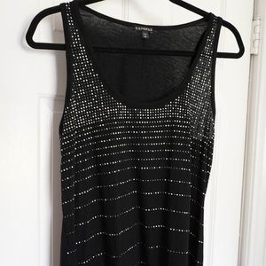 Tank top with silver pattern